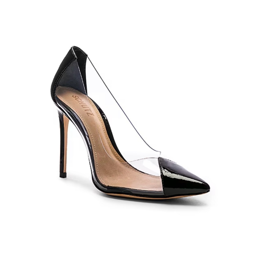Cendi Heel in Transparente & Black